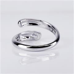 Bulgari GIA Certified Oval Diamond Bypass Ring in 18K White Gold